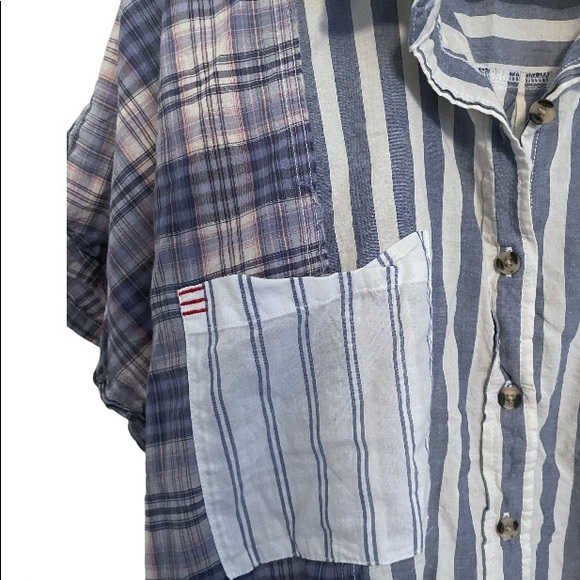 BDG Short Sleeve Button Down Multi Print - Picture 5 of 5